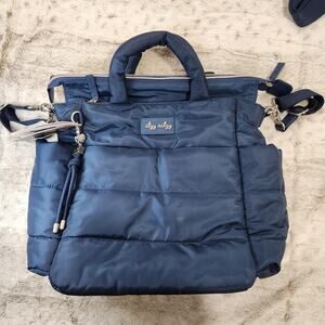 NWT Itzy Ritzy Chic Blue Puffer Dream Convertible Baby Diaper Bag